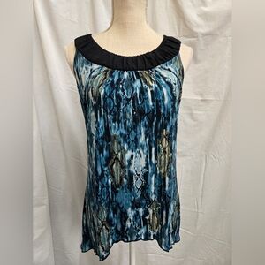 Vintage Suzie - Multi-Colored Sleeveless Blouse - (M)